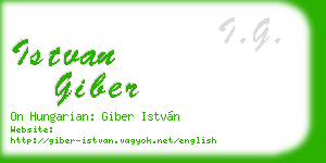 istvan giber business card